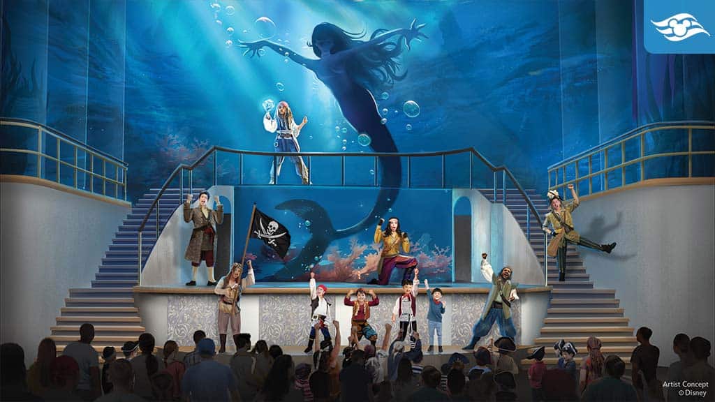 Captain Jack Sparrow & The Siren Queen show on board the Disney Adventure 