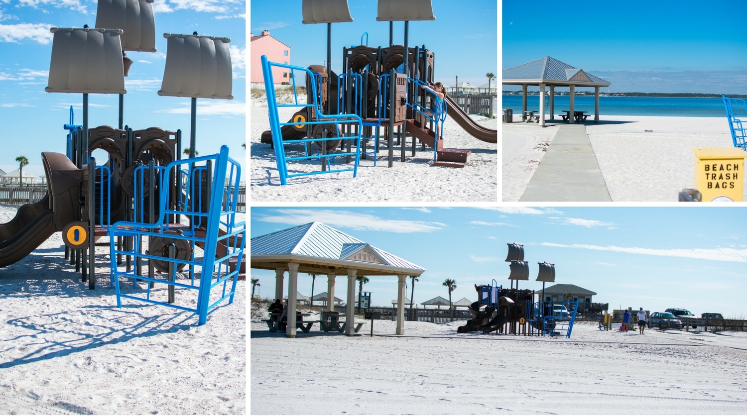 Playground on Pensacola Beach with Pirate ship play structure
