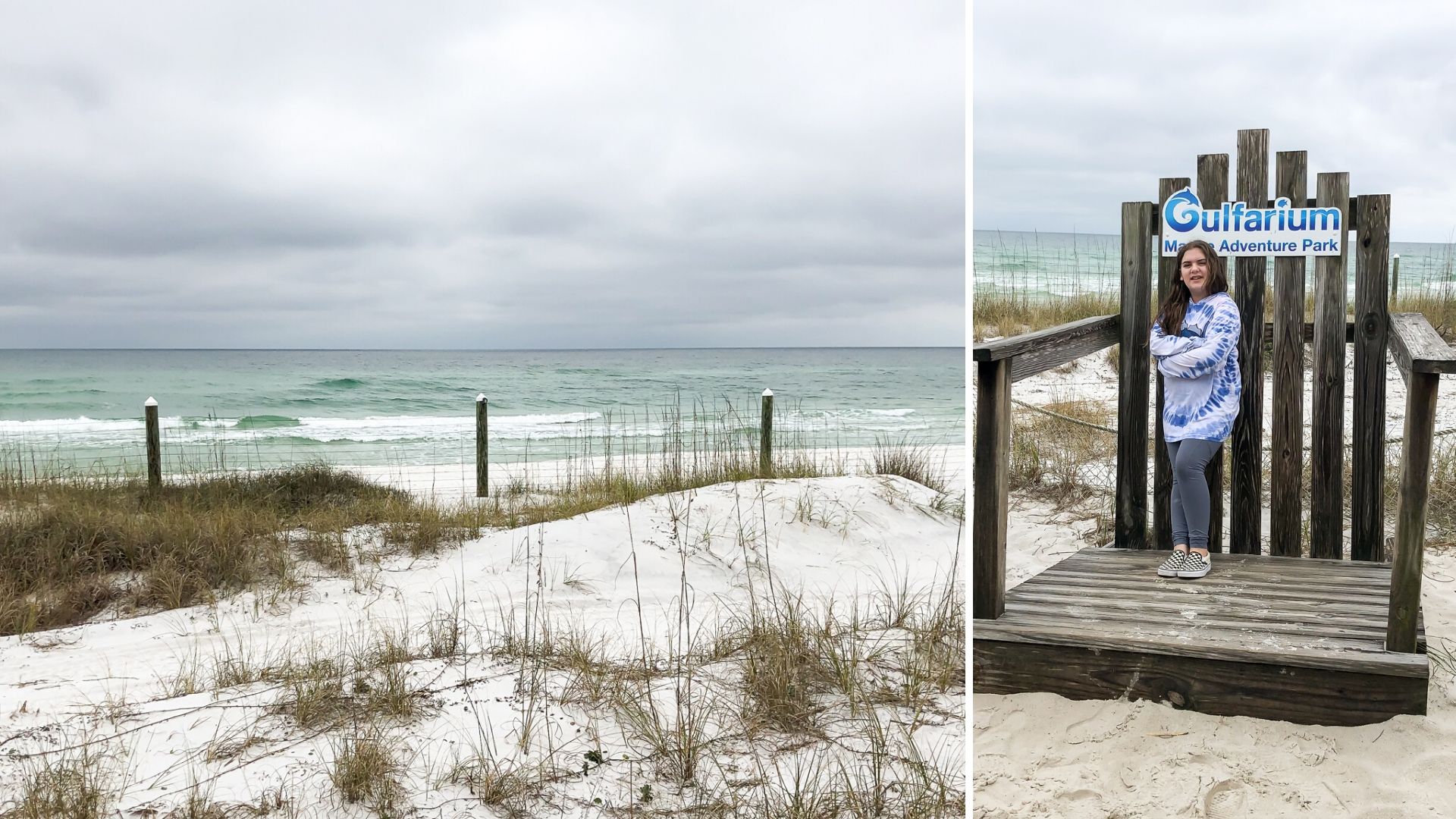 Beach views from the Gulfarium Marine Adventure Park 