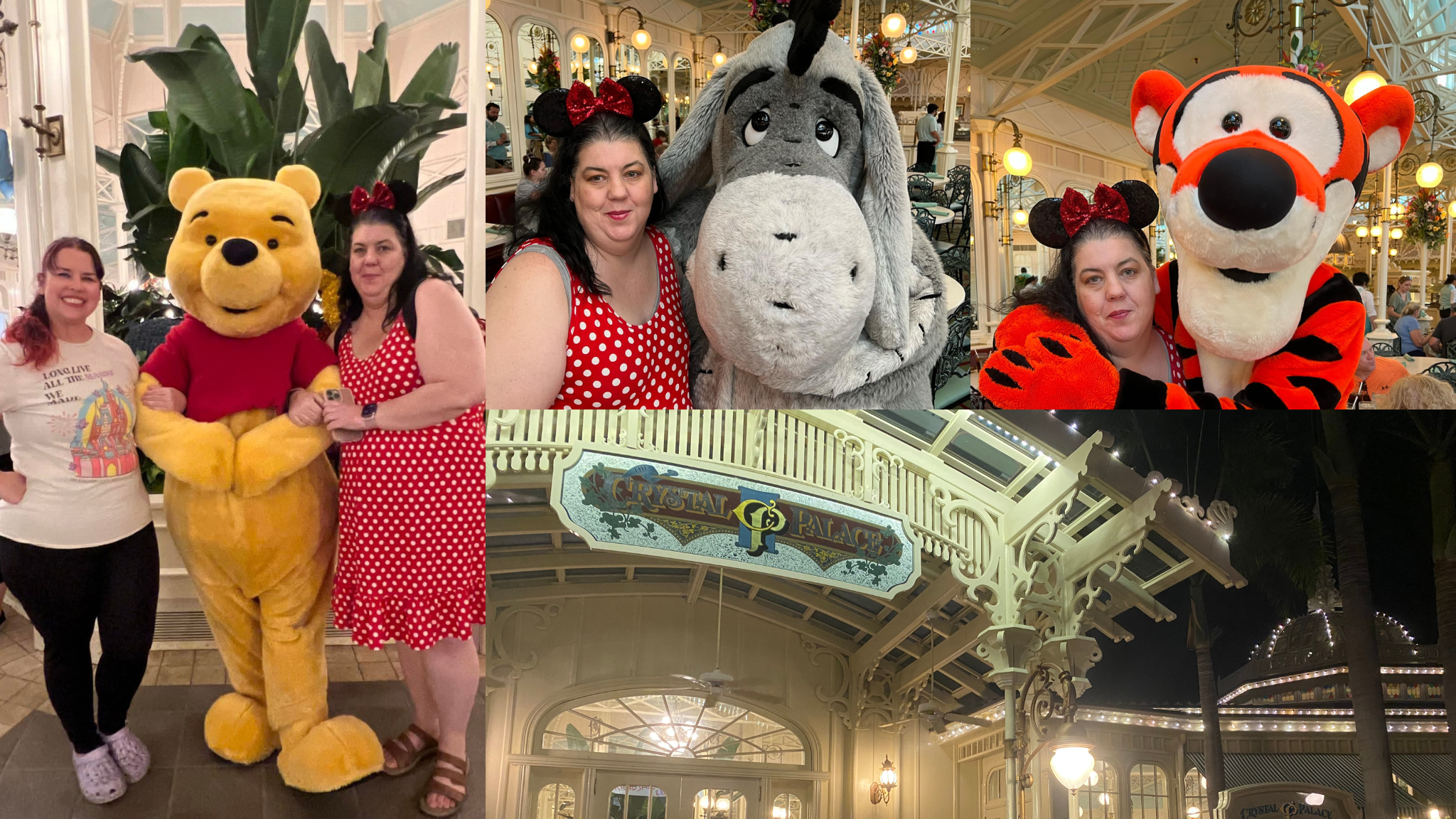 Meeting Winnie the Pooh and Friends at Crystal Palace in Magic Kingdom at Walt Disney World