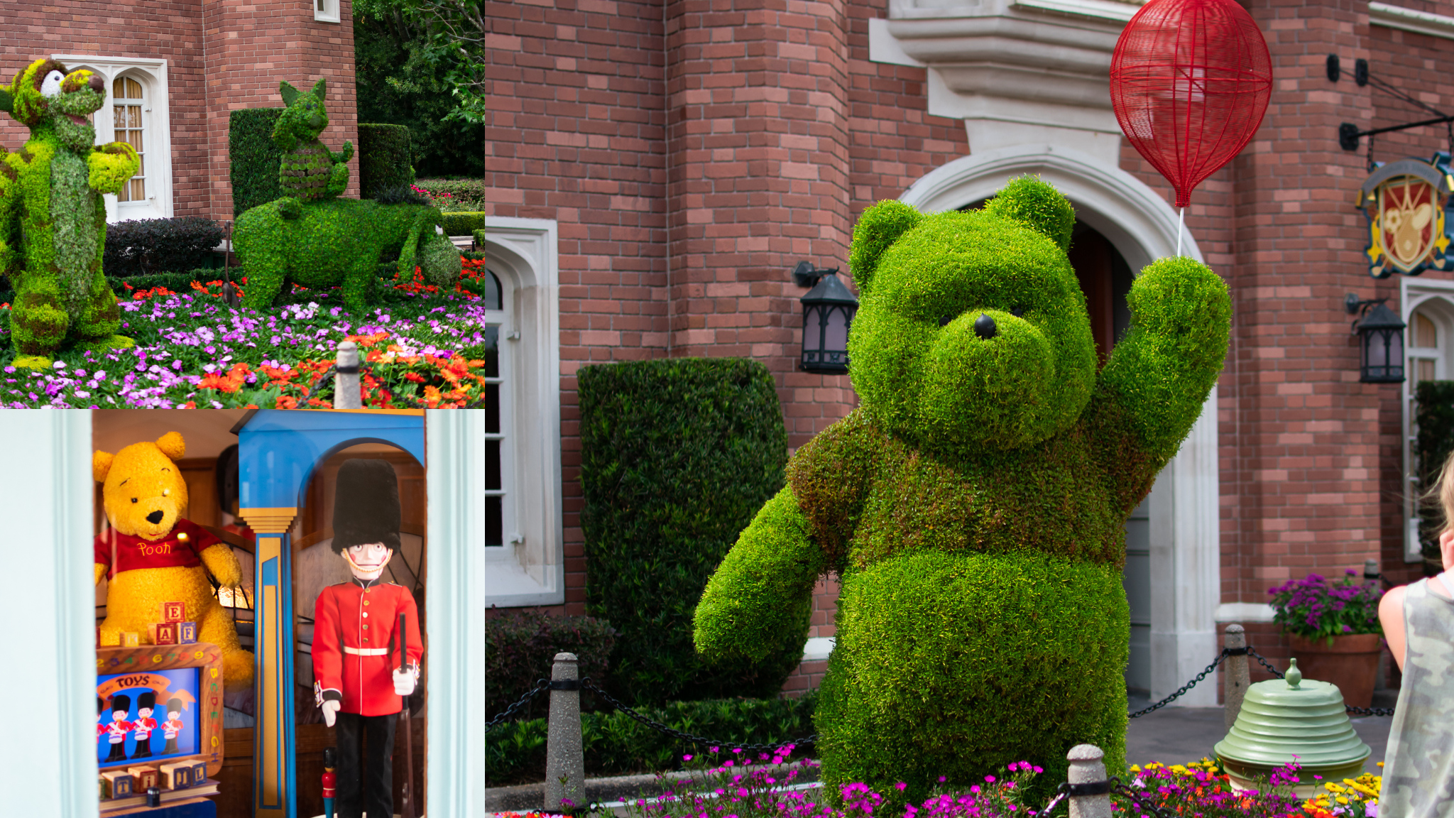 Winnie the Pooh topiaries at Epcots Flower and Garden Festival 
